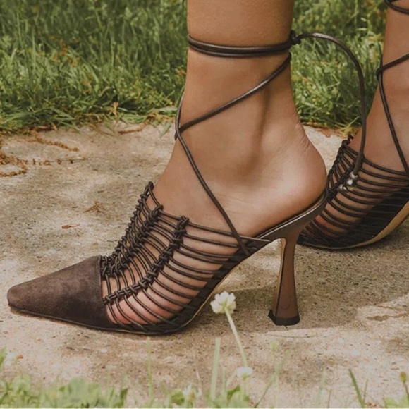 NWOT Sam Edelman NEW Trinity brown suede heels - Picture 3 of 9